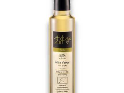 Sofia tis Fisis - Vinagre blanco ecológico de uva Rodítis con tomillo 250ml
